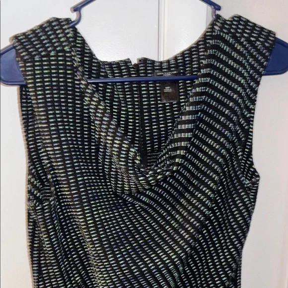 Ann Taylor Petite Tweed Black Blue and Green Dress - Picture 2 of 7
